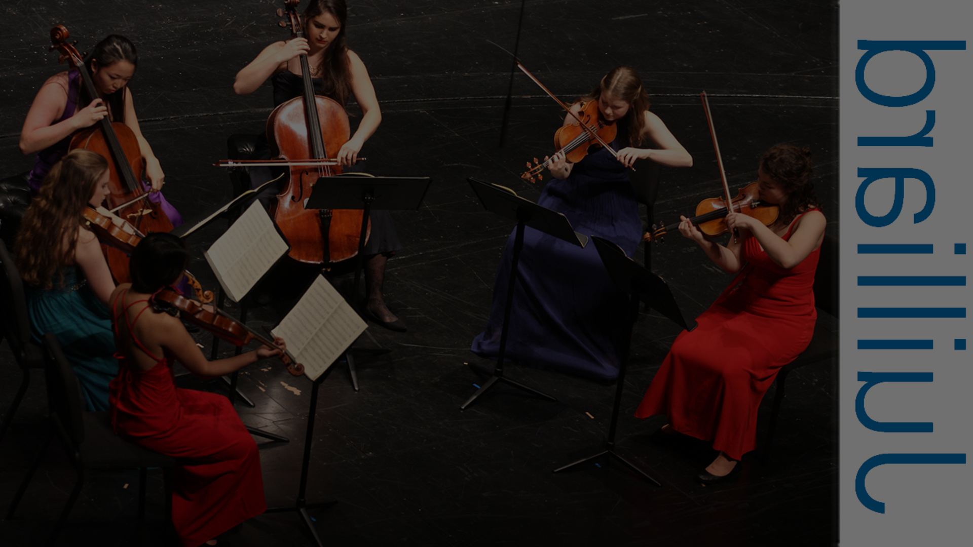 string quartet playing on stage